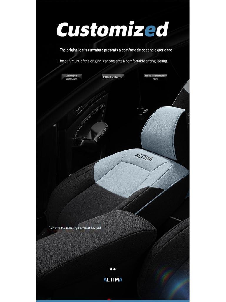 Teana Car Seat Cushion: Universal Full-Coverage Linen for All Seasons