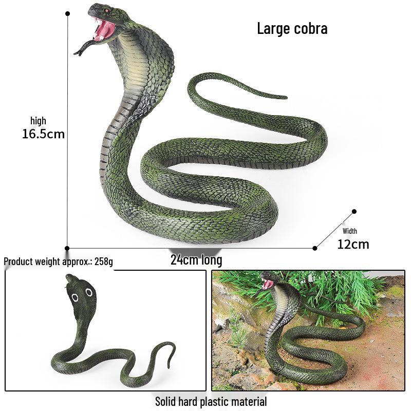 Large Desert Cobra Python Simulation Model for Halloween Prank and Educational Toy