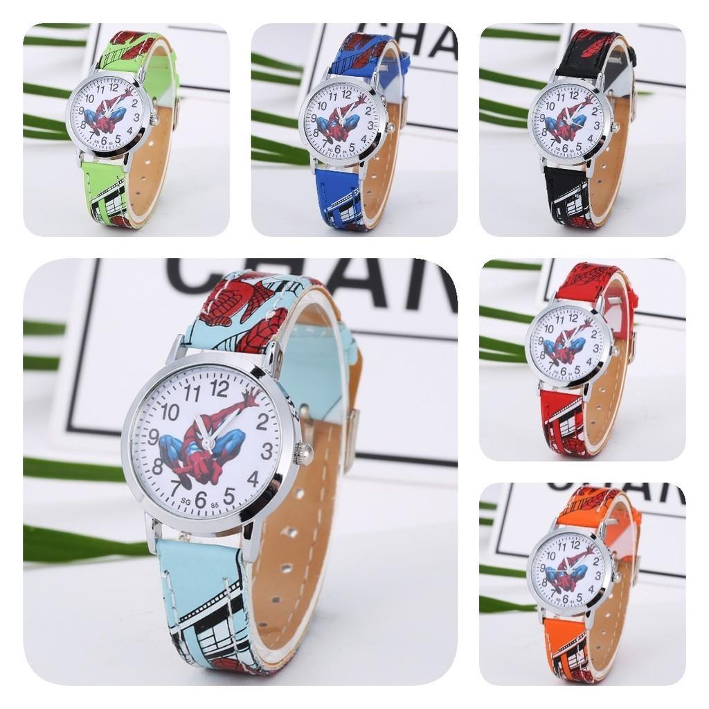 Watches Childrens Spiderman Pu Cartoon Modern Fans Gifts Versatile Fashion