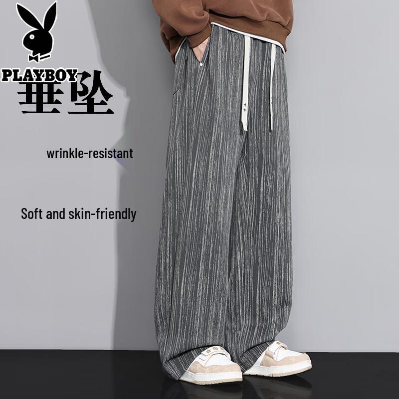 PLAYBOY American Textured Straight-Leg Casual Pants 7XL