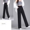 Spring And Summer Women Loose Wide Leg Pants Full Length Elastic Waist Pleated Trousers Plus Size 4xl