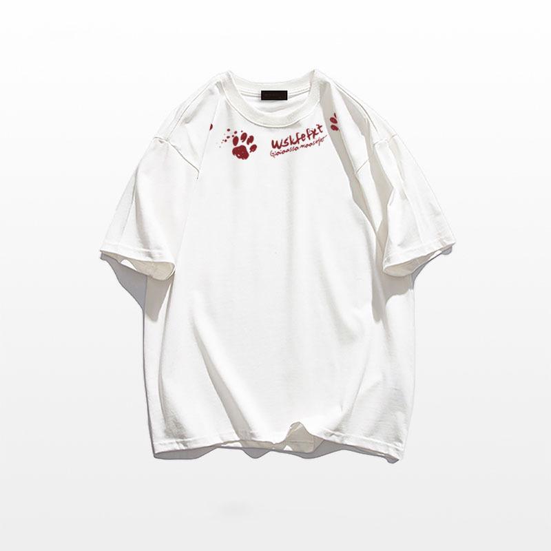 

Женская футболка оверсайз в стиле ретро из хлопка - с коротким рукавом, дизайн лето 2025 M белый