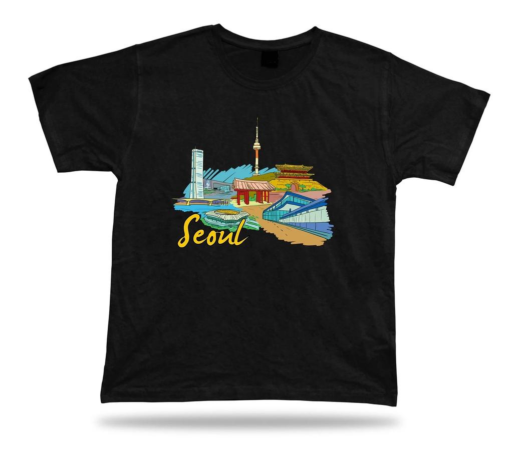 Seoul Gyeongbokgung N Seoul Tower Deoksugung Gwanghwamun tshirt tee gift apparel