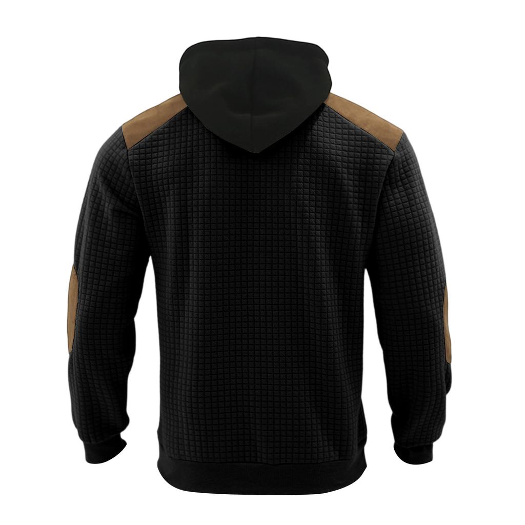 Men's Hooded Sweatshirt, Contrasting Color Sweatshirt, Sports   Casual Jacket