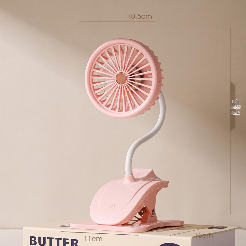 USB Rechargeable Clip-On Mini Fan with Stand 10x9x17.5 cm