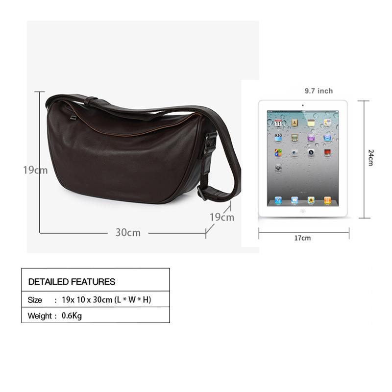 Универсальная мягкая сумка на плечо из натуральной кожи для женщин — фото 8