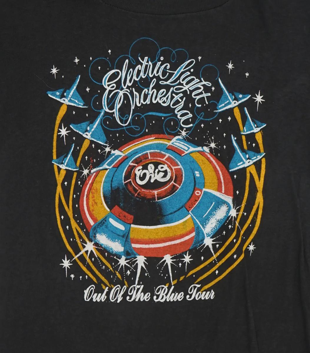 Vtg Electric Light Orchestra Band Tour Cotton Black All Size Unisex Shirt C208 XXXL