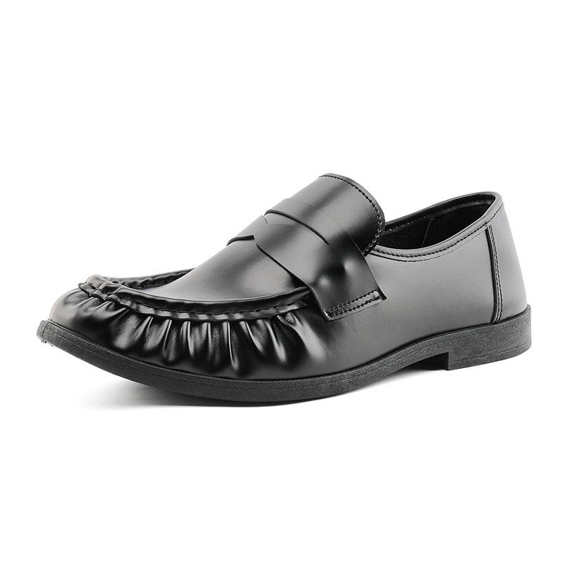 Men's Autumn Casual Leather Driving Loafers - Slip-On Low-Top
