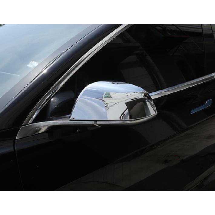 ABS Chrome Rearview Mirror Side Lid Cover Trim For 2018- Tesla Model 3 2pcs
