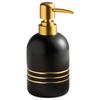 Creative Gold Frame Ceramic Lotion Bottle Delicate Oval Press Soap Dispenser Bathroom Shampoo Shower Gel Dispensing Empty Bottle