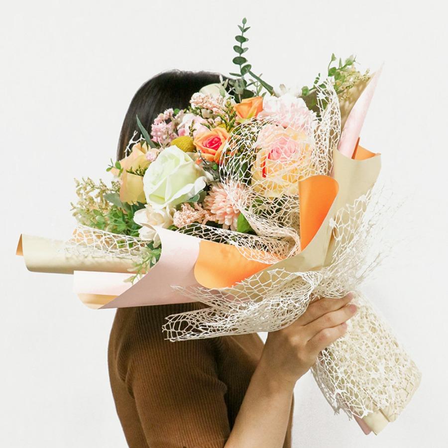Jacquard Net Mesh Flower Bouquet Wrapping Paper - Elegant Openwork Design for Gift Wrapping and Floral Arrangements