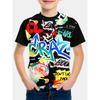 Cartoon Style Short Sleeved 3D Digital Printed Fashion T-shirt for Children Shirt