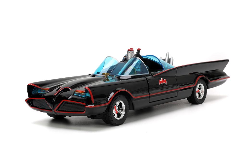 1966 Classic Car Diecast Batman Figure Batman TV Series Rides Diecast Model Car Jada 33737 (1966) "Hollywood Series" 1/24