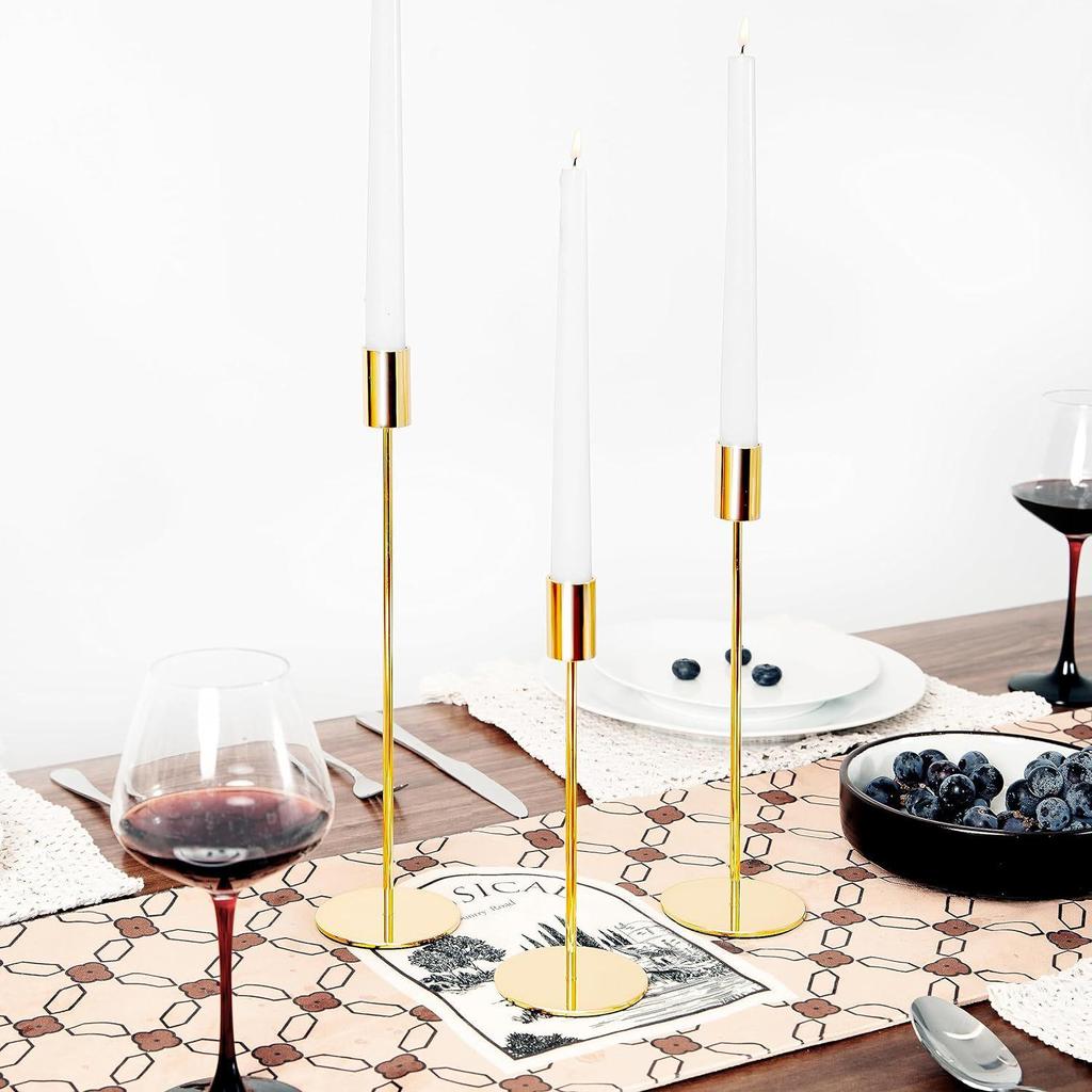 Retro Nordic-Style Wrought Iron European Candlestick for Christmas and Weddings