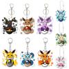 Cartoon Anime Eevee Vaporeon Acrylic Keychain Pendant Flareon Espeon Umbreon Figure Game Bag Jewelry Charm Decoration Gifts Toys