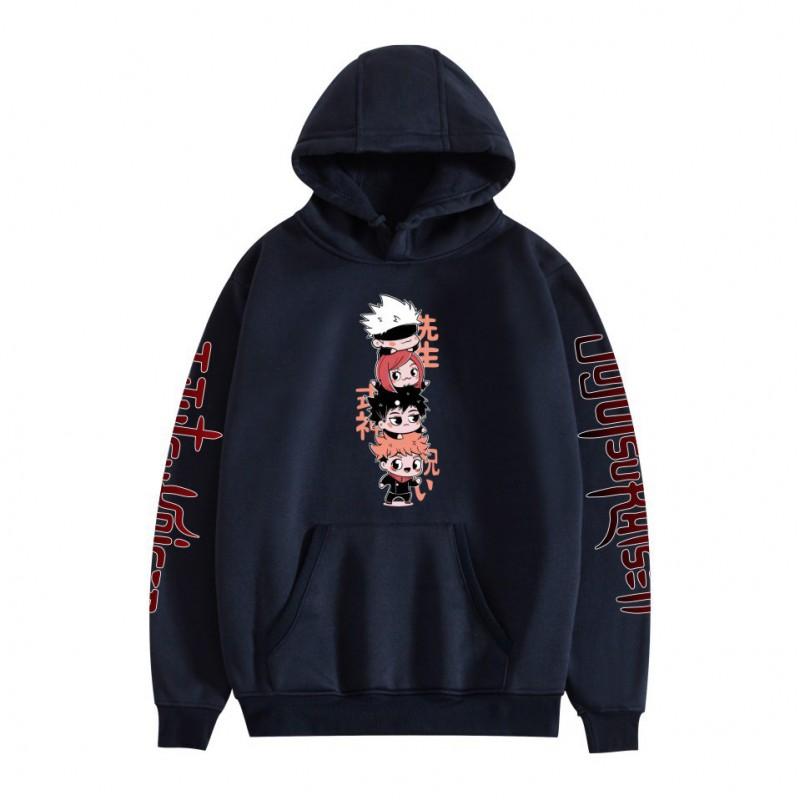 Jujutsu Kaisen Anime Hoodie Cartoon Print Loose Fit Sweatshirt Teens Couples