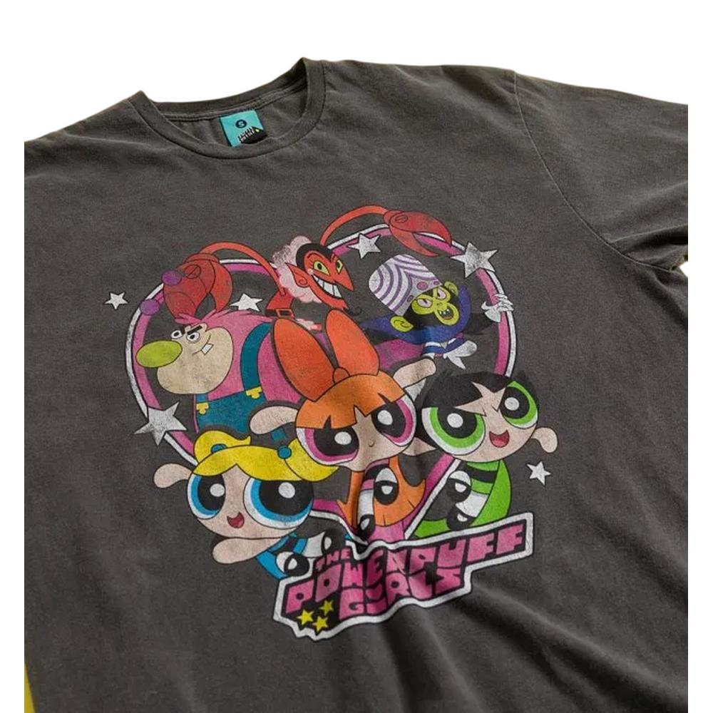 The Powerpuff Girls Unisex Adult Vintage Wash T-Shirt