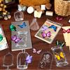 1pack/40pcs Transparent Bottle Floral Butterfly Sticker Set, Versatile Styles High Compatibility, Perfect for Handmade Cards