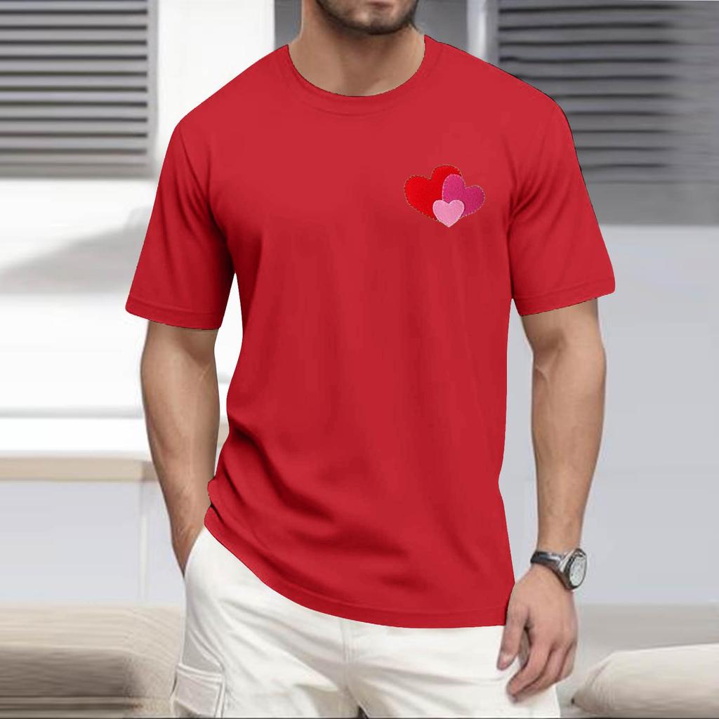 Men's  Popular T-shirt Printed Round Neck Short Sleeve T-shirt