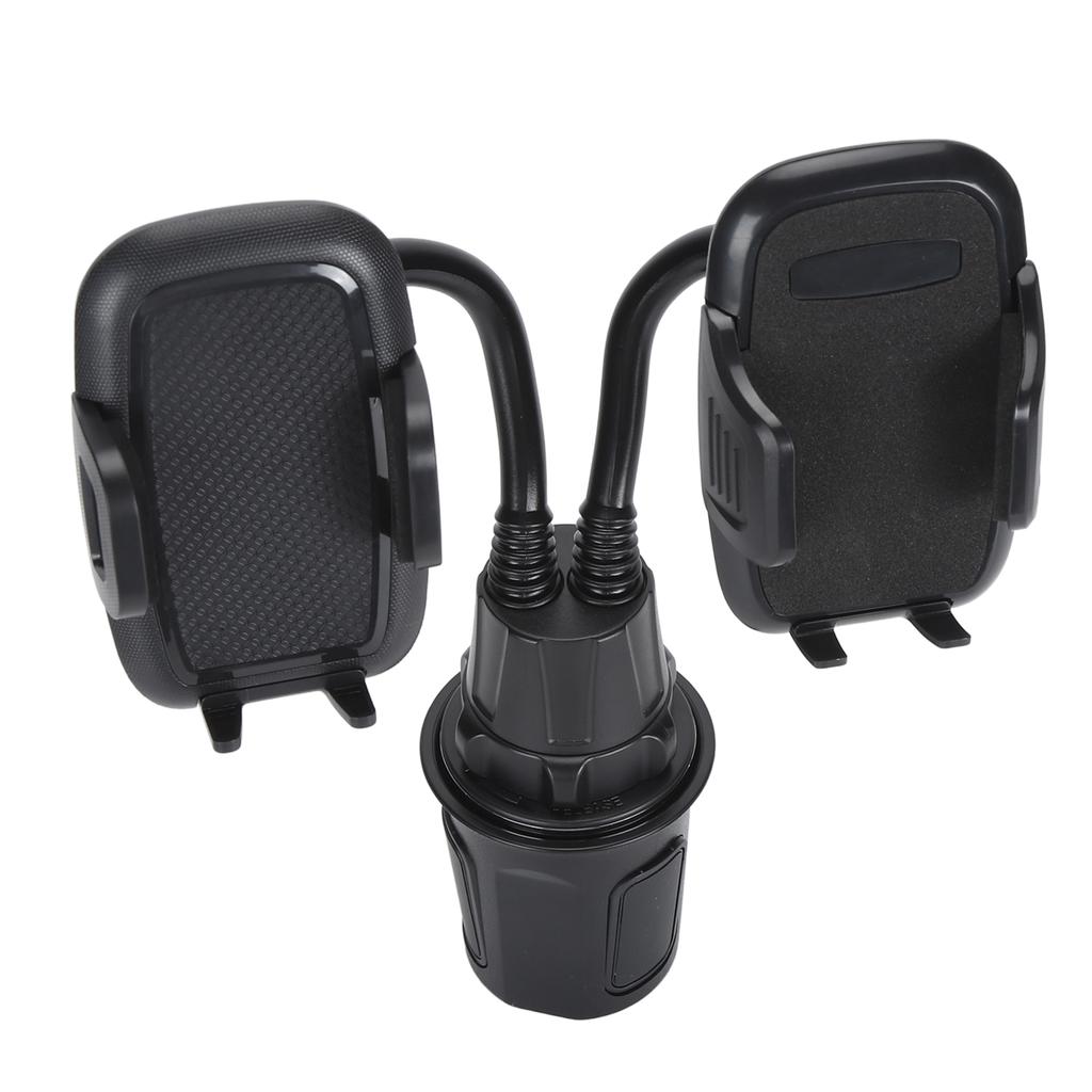 Duální držák na telefon do držáku na nápoje v autě Držák na telefon do držáku na nápoje Otočný o 360 stupňů Držák na telefon do auta Husí krk pro chytré telefony
