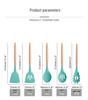 12-Piece Non-Stick Silicone Kitchen Utensil Set with Wooden Handles - High-Temperature Resistant Spoons and Spatulas