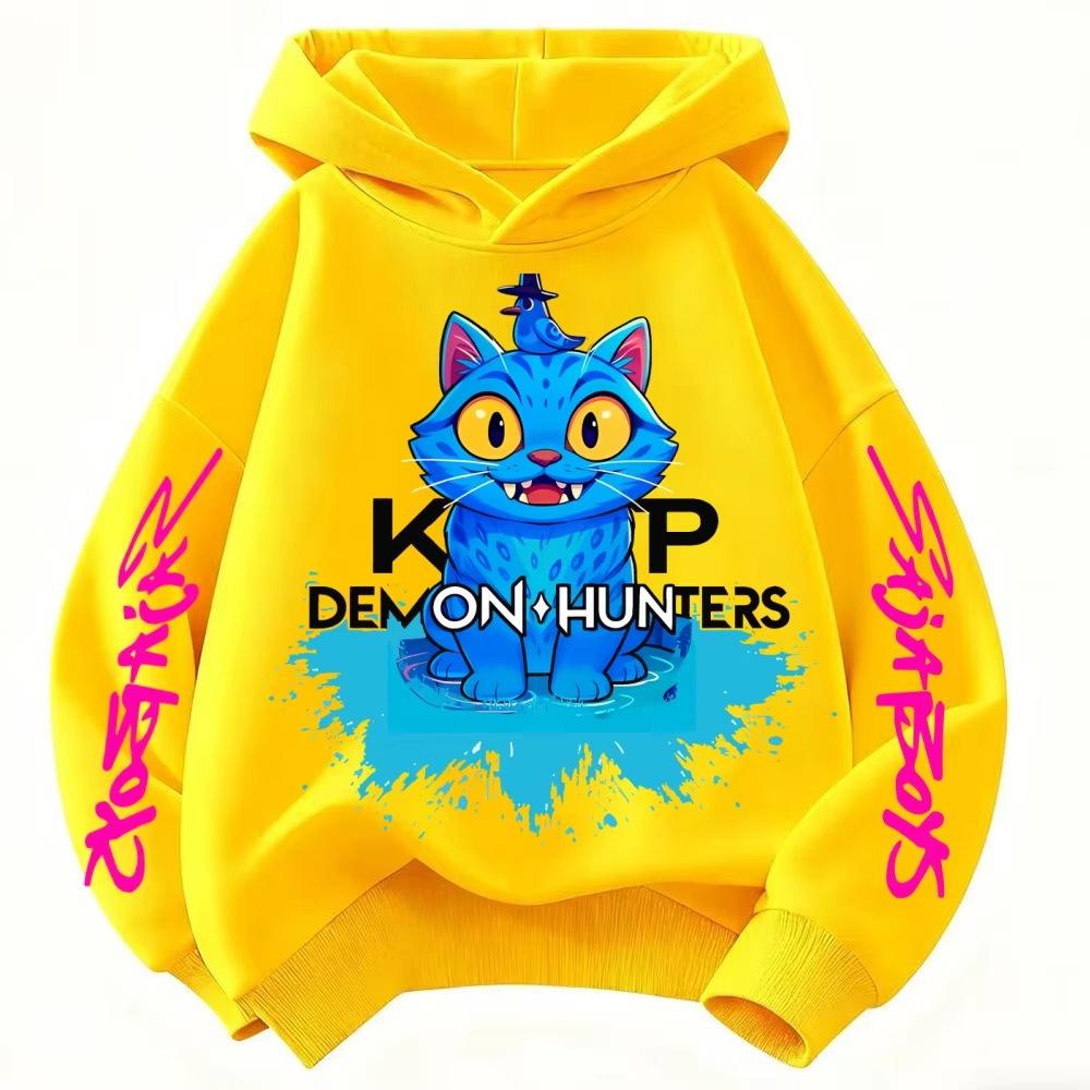Ropa Infantil Kpop Caza de Brujas, Incluyendo Sudaderas con Capucha y Sudaderas de Moda para Niñas y Niños de 3 a 12 Años para Primavera y Otoño