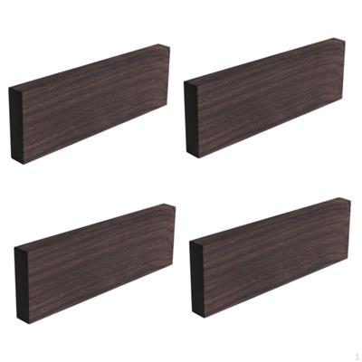 4 Stücke Schwarz Ebenholz Holz Bauholz Blank Carving Knöpfe Gitarre Picks Brücken Griff DIY