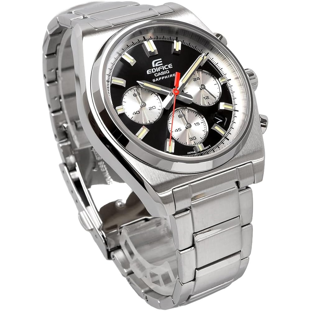 Casio Edifice Men's Chronograph Watch EFB-730D-1AV Sapphire Glass Black Stainless Steel