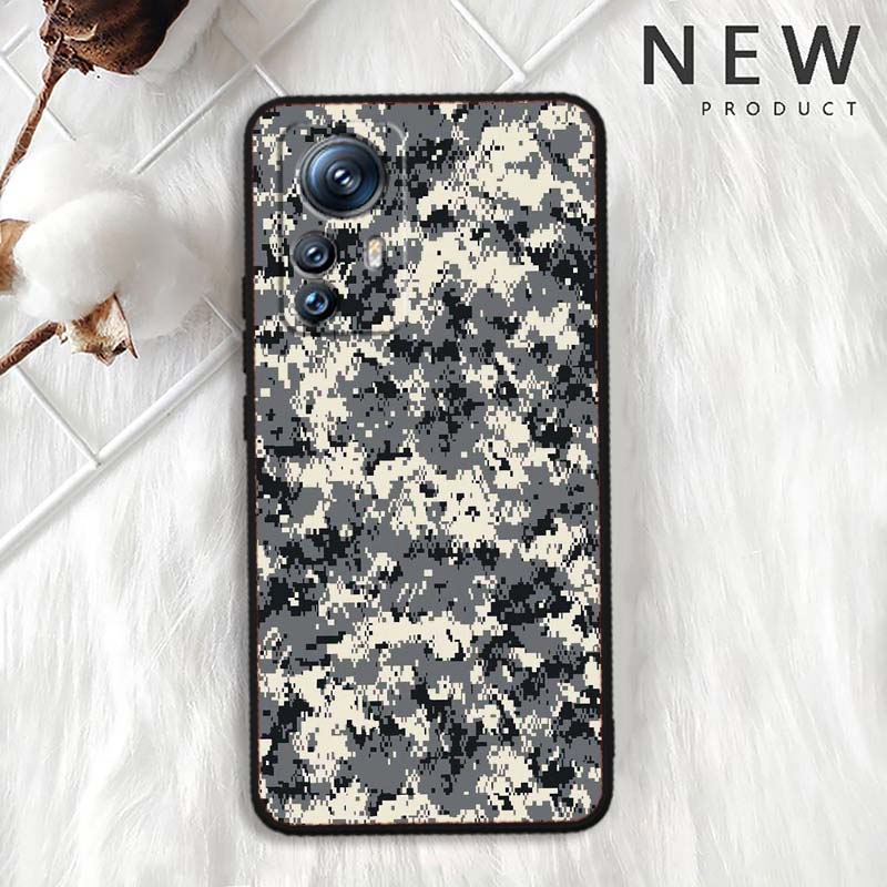 Creative Camouflage Pattern Phone Case For Xiaomi Mi 15 14 13 13T 12 12T 12S 11 11i 11T Pro Ultra Lite 5G Black Soft