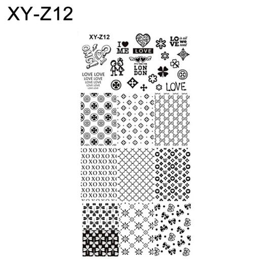 DIY vánoční styl nail art razítko šablona šablony razítka na manikúru