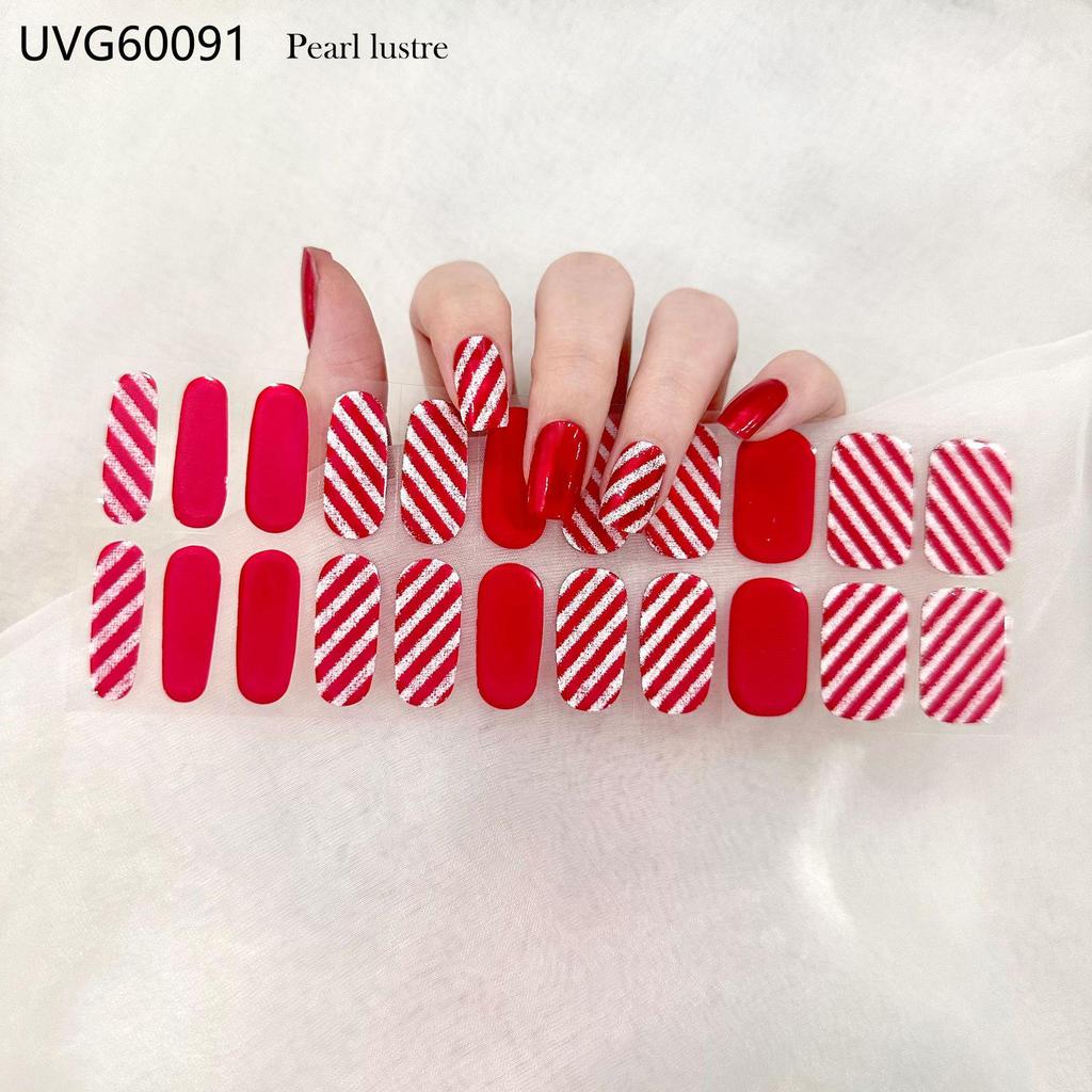 Transparent Nude UV Gel Nail Art Stickers: Semi-Cured, Semi-Baked Manicure Sheets