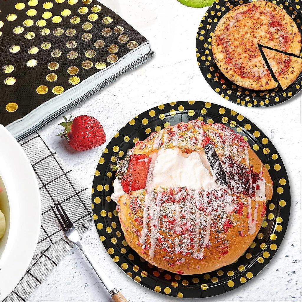 Disposable Plates, 80 Piece Paper Plate, 8 Different Colors Paper Plate, Biodegradable Disposable Tableware, Disposable Plate Suitable for Birthday Pa