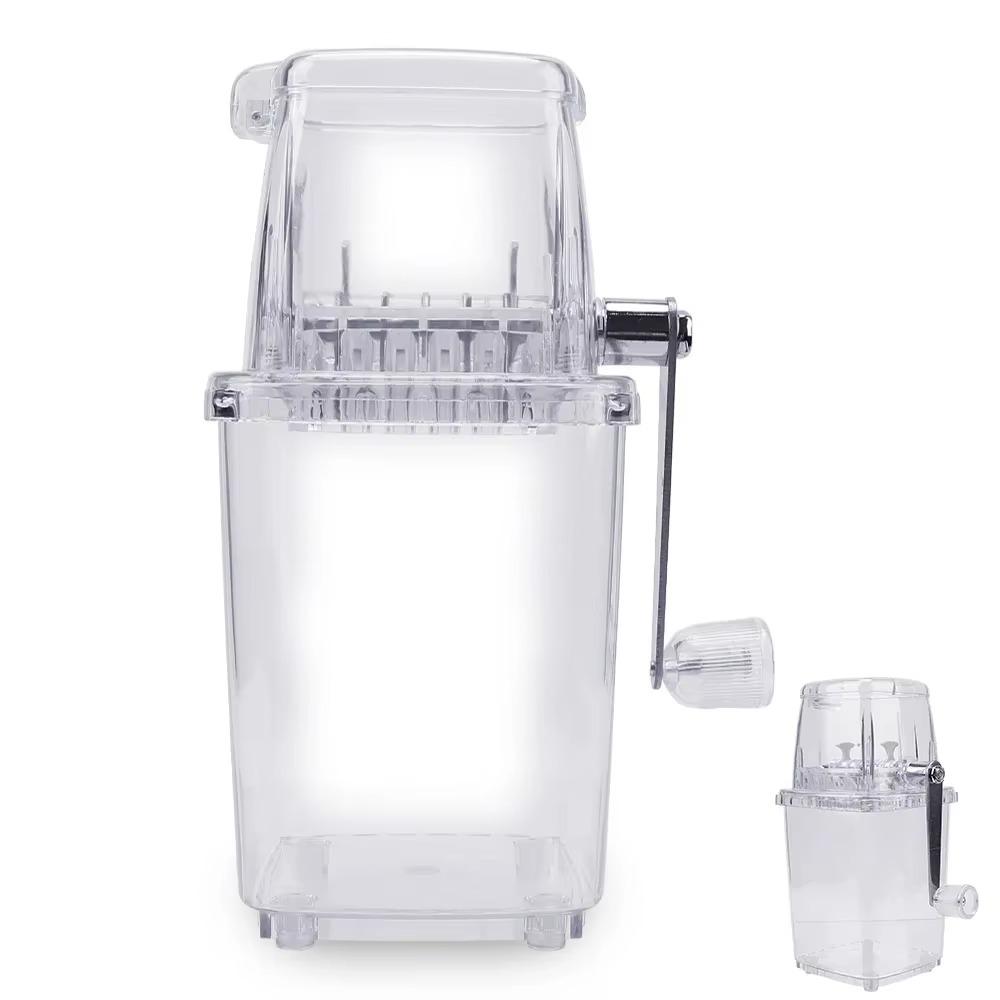 Mini Manual Ice Crusher Plastic Breaking Ice Machine Portable Ice Shaver Kids