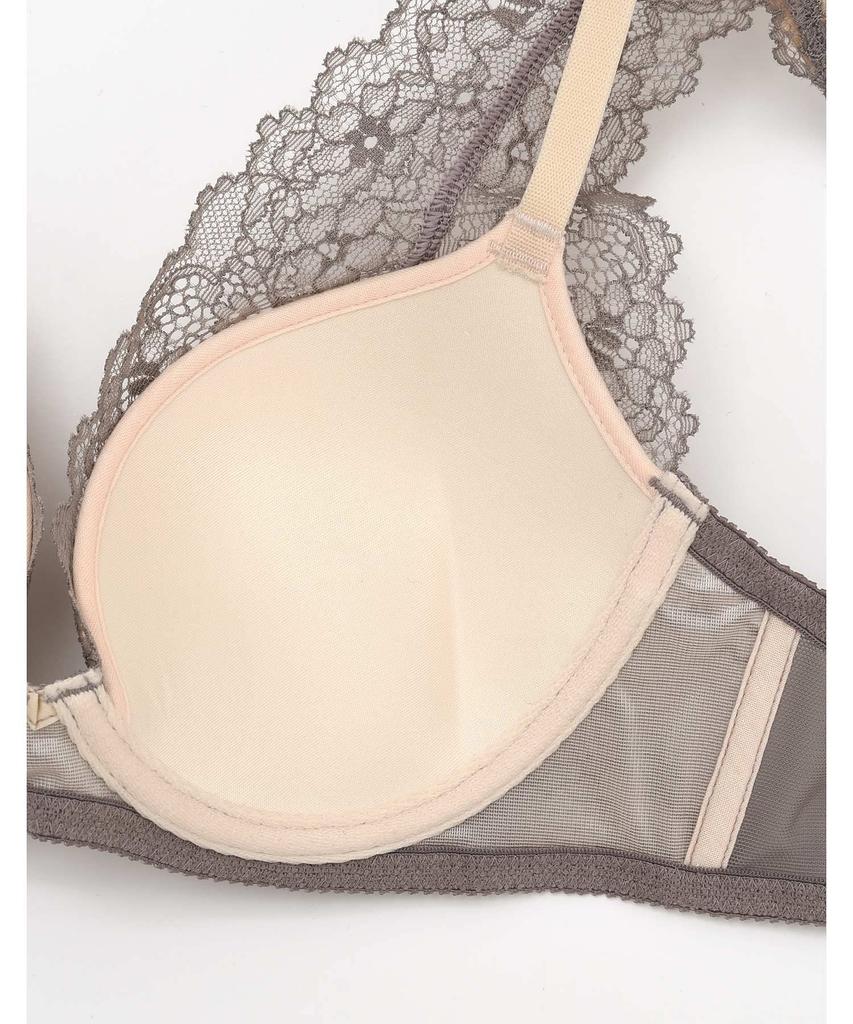 fits up to G pushes neat sides Large size Wacoal bra BZM328 GY D75 [Amphi/Wacoal] Bra, cup, up, [BZM328 series] Women's