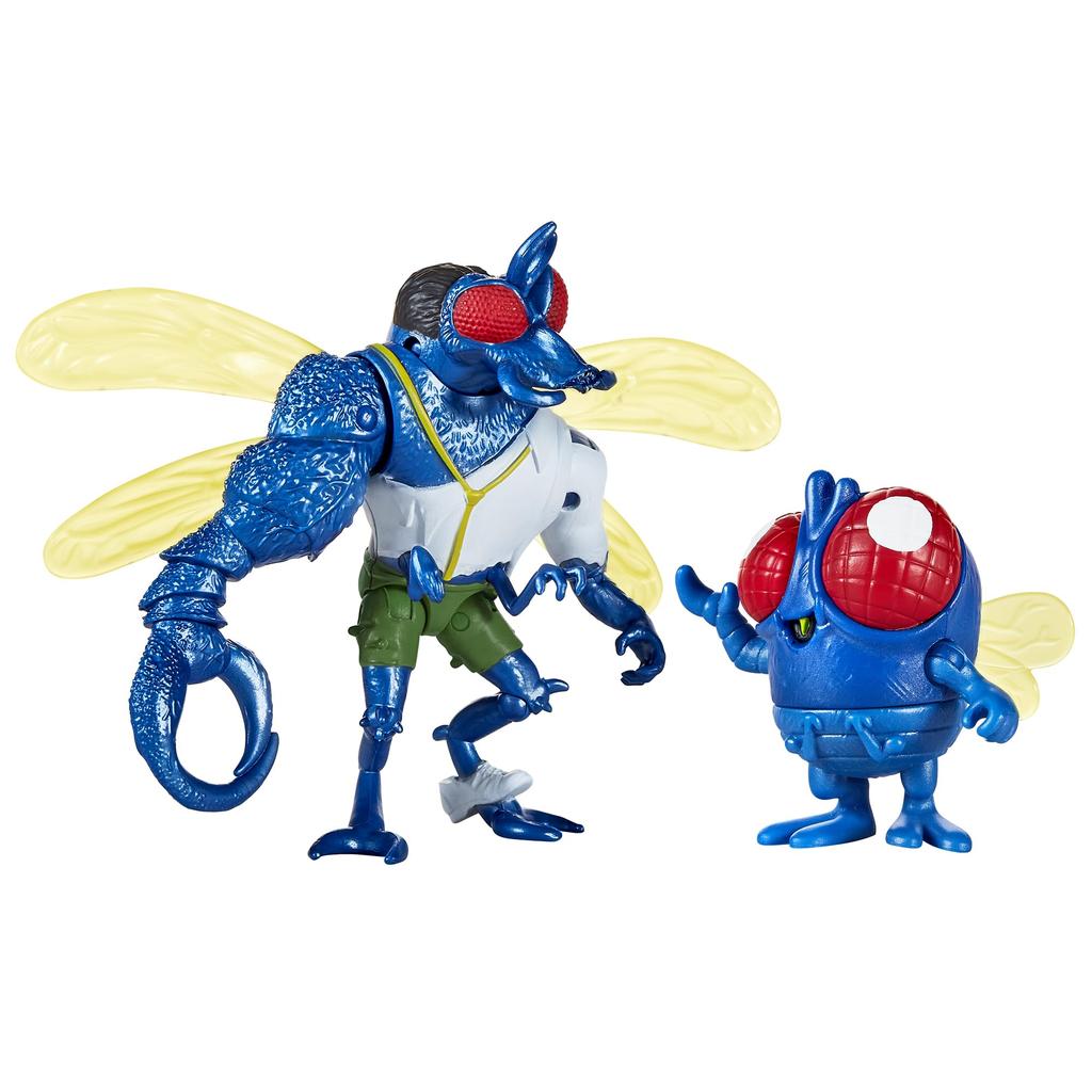 Teenage Mutant Ninja Mutant Mayhem Fly Guy and Small Fly Super Fly Action Figure Set 2 Pack Turtles -