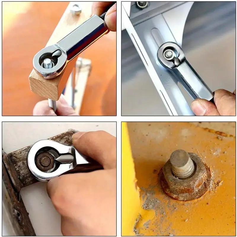 Professional Nut Breaker Tool Set 12-27mm Heavy Duty Wrench for Rusted Damaged Nut Removal