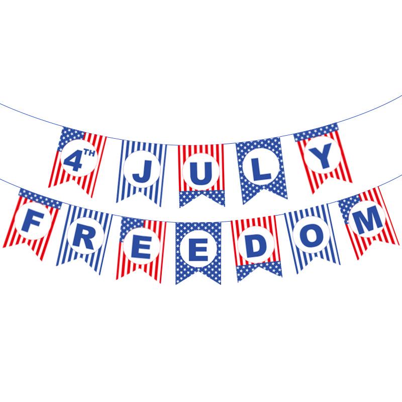 American Independence Day Bunting Flag - National Day Party Decorations for Venue Layout