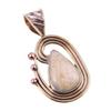 Natural Fossil Coral 925 Solid Sterling Silver TwoTone Gift Pendant 1.50" e3P99