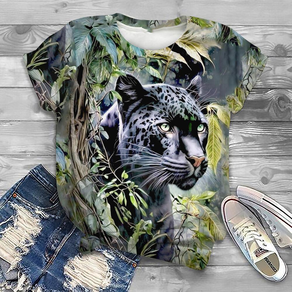 Summer Animal Whale 3D Print T-shirts Women Streetwear Casual Fashion Y2k Short Sleeve T Shirt O-neck Tees Tops Clothing