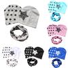 3Pcs Toddler Baby Boy Girl Beanie Star Print Cap Warm Winter Hat Scarf Set