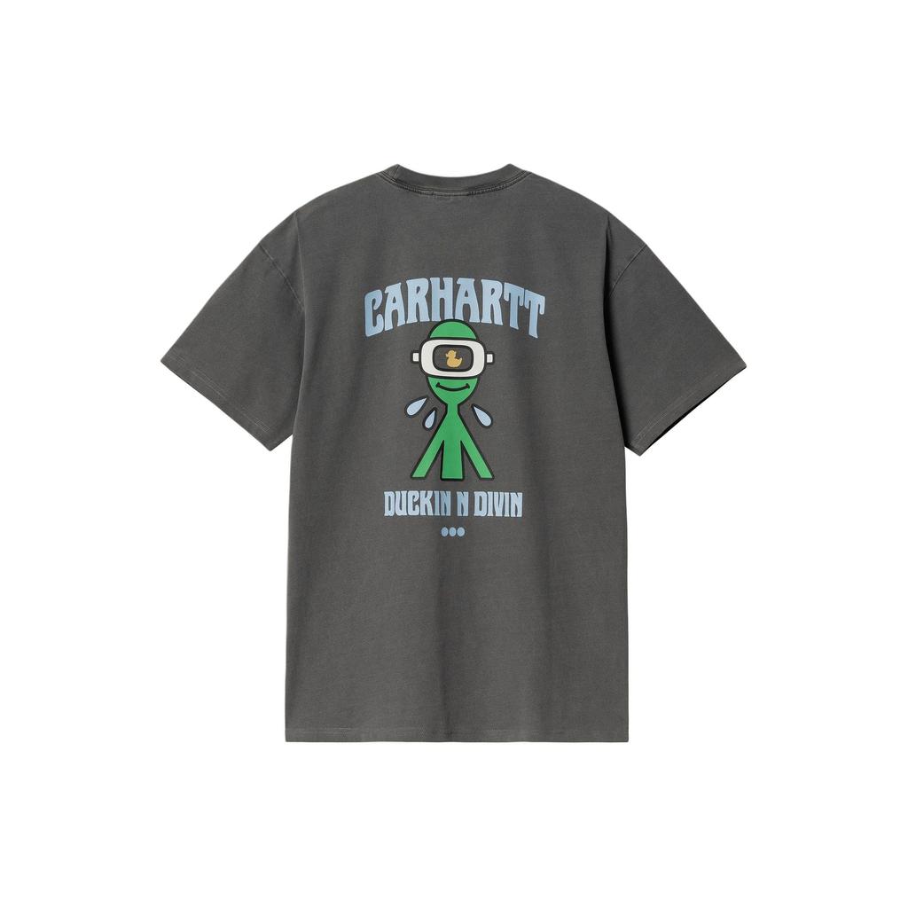 Carhartt WIP Duck Pattern Printed Crew Neck Short Sleeve T-Shirt Unisex T-Shirt Black I033171-89-GD