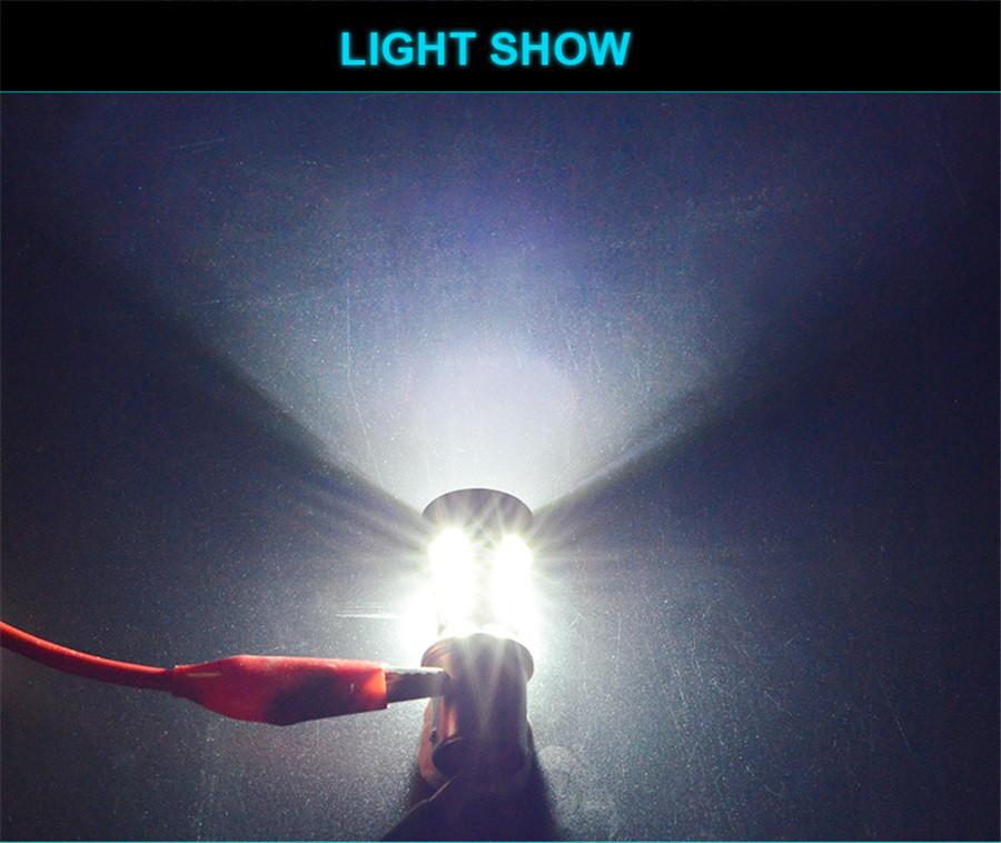2X1156 Led Ba15S P21W S25 18Led 3030 Chips 6000K White Drl Car Brake Lights Back Light Bulb Light