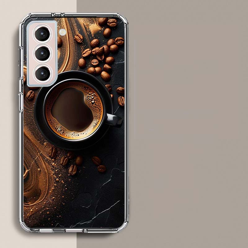 Stop and Enjoy The Coffee of This Moment Phone Case For Samsung Galaxy S25 Edge S24 S23 FE S21 S20 S10 Plus S22 S26 Ultra Cover