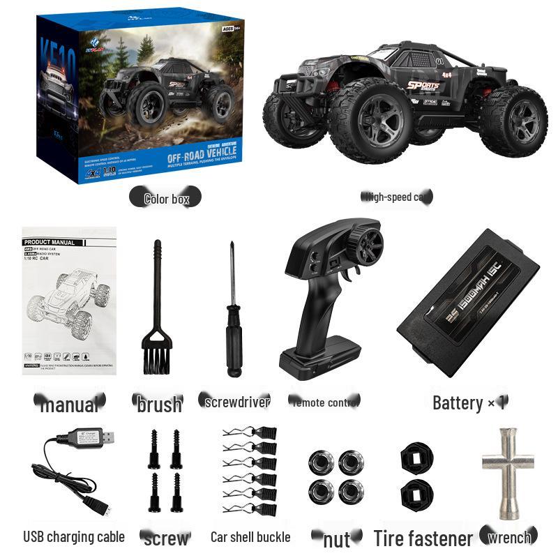 Cross KF10 Brushless 1:10 RC Car: High-Speed, 4WD Off-Road Climbing Racing Toy