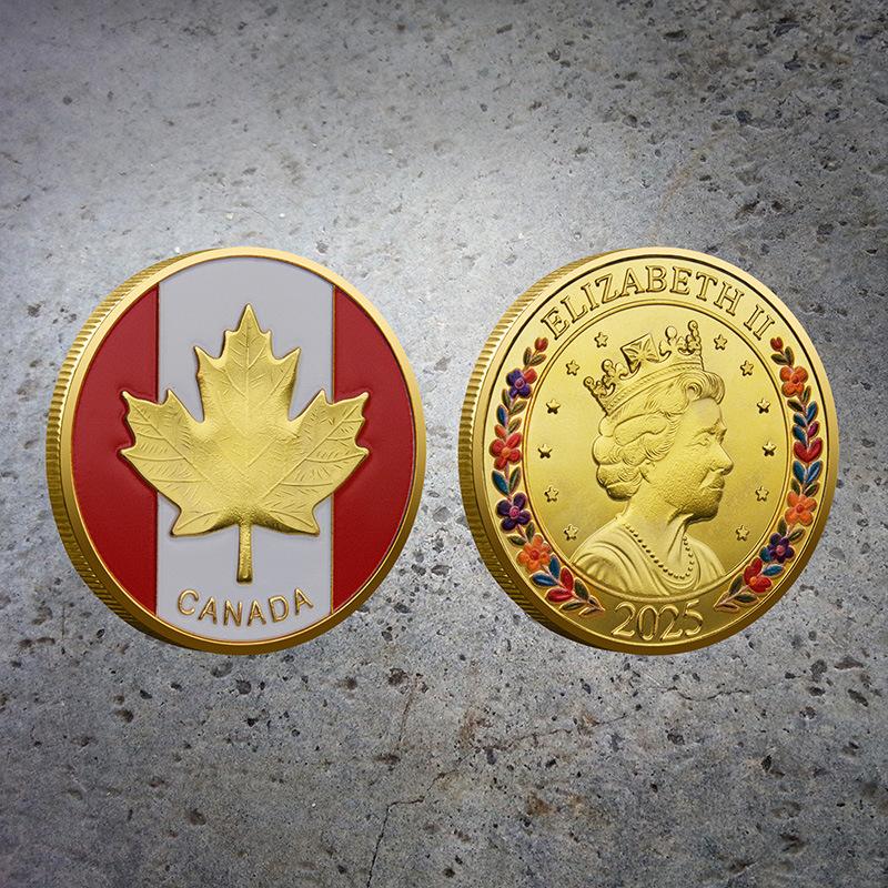 Канадский кленовый лист, монета «Королева», 2025, Елизавета II, Памятная монета золотой