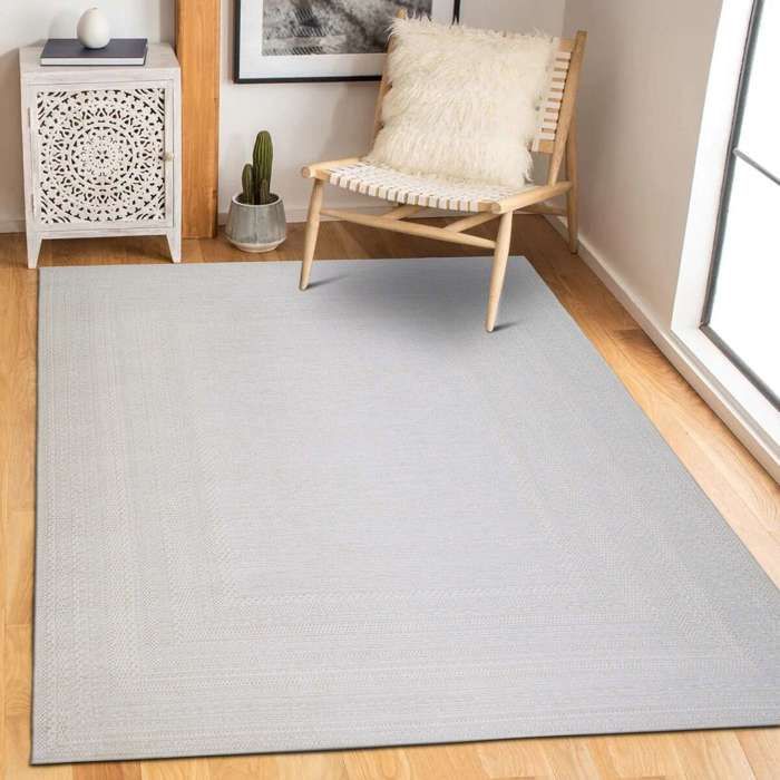 Tapis aspect jute à motif blanc ivoire 190x290