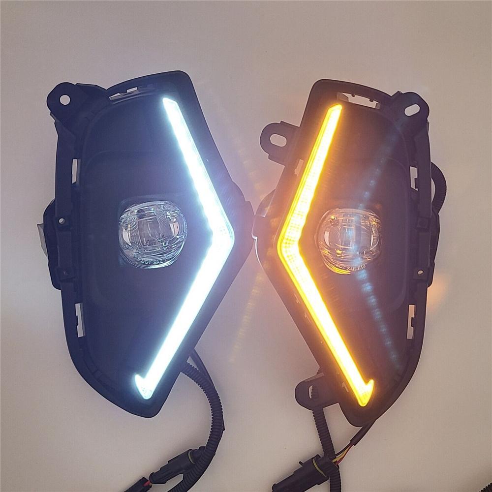 For 2019-2023 Toyota Rav4 LED Fog Lights with Bulbs+Bezels+Wire Harness+Switch