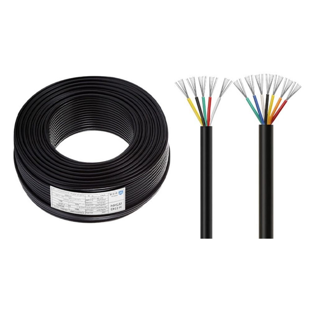

Flexible US Electric Cable Extension Cord 2464 Sheathed Wire Cable DC Power Cable 4 cores чорний