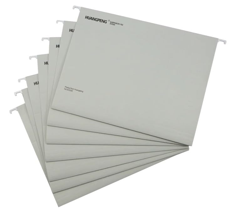 Hanging Folders, A4 size, 10-pack. Hanging file for document storage, with index tabs. Paper construction. Ideal for storing documents, receipts, and