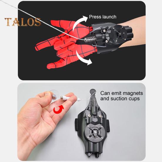 Ηλεκτρικός Εκτοξευτής Ιστού Αράχνης με Γάντι Βεντούζες Μαγνήτες Κατσαβίδι Επαναφορτιζόμενος Παιδικός Εκτοξευτής Νήματος Παιχνίδι Εκτόξευσης Ιστού Δώρο για Φαν της Ταινίας